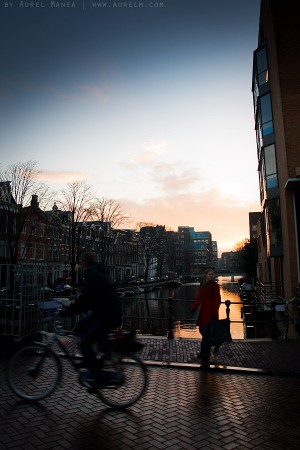 Amsterdam lady in red