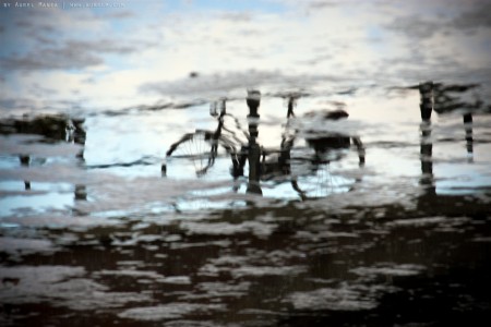 Amsterdam reflections in frozen water 03