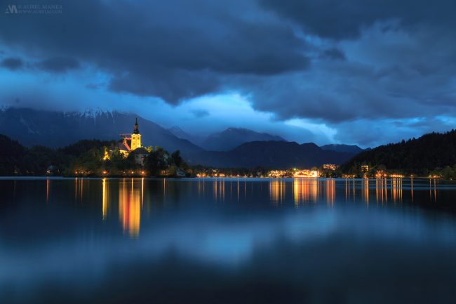 Gallery Bled lake at night