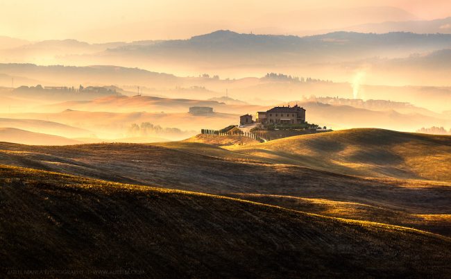 Gallery Tuscany hills in sunrise 01
