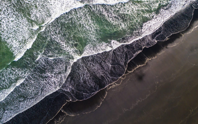 Gallery drone view of Iceland beach patterns 02