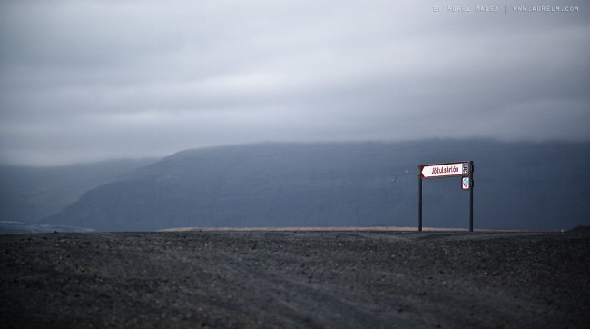 Iceland Jokulsarlon sign