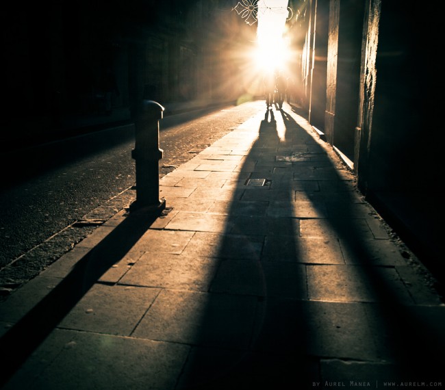 el Raval alley sunset